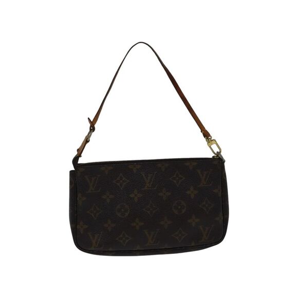 Pre Loved Louis Vuitton Pochette Flicie Monogram Clutch Women Brown Clutch Bags - Picture 3 of 8